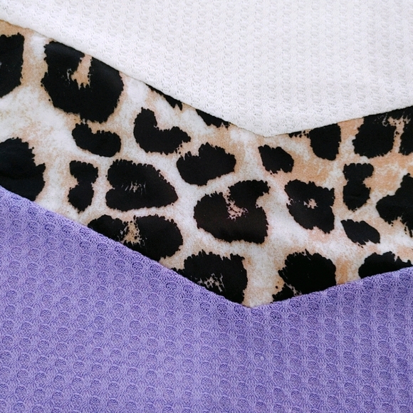 Colour Block Leopard Animal Print Over sized - Picture 2 of 5